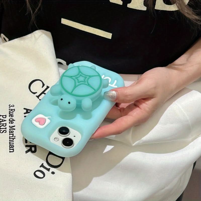 Cute Luminous Turtle Silicone iPhone Case
