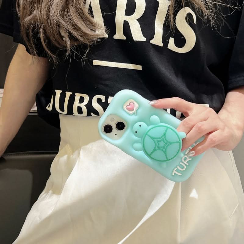 Cute Luminous Turtle Silicone iPhone Case