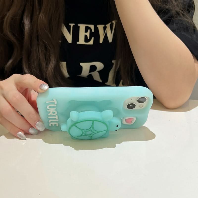Cute Luminous Turtle Silicone iPhone Case