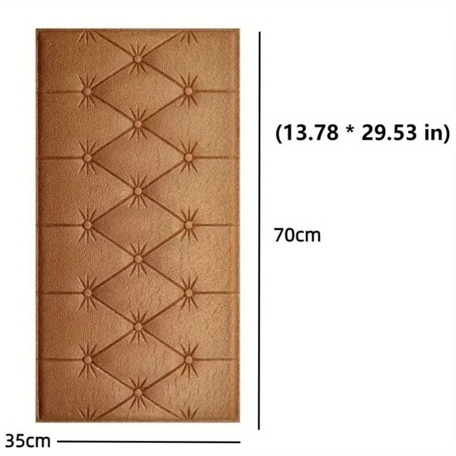 10pcs Self-Adhesive 3D Vinyl Wall Panels