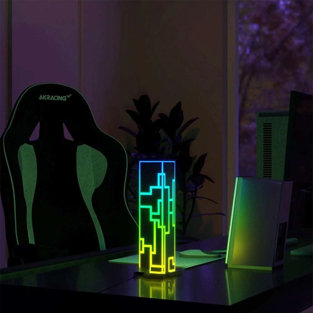 RGB LED Table Lamp - USB Powered, Dimmable Color Changing Night Light