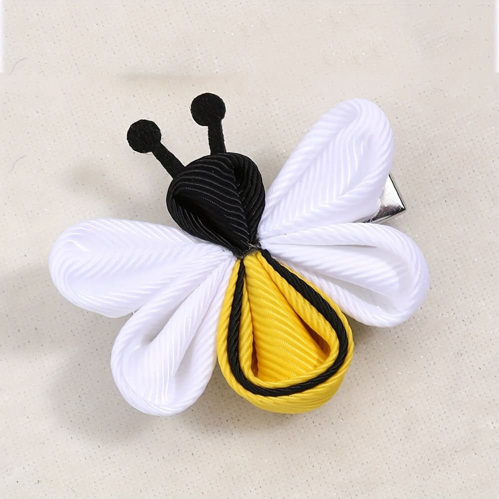 Bee-Themed Hair Clips for Girls – Cute Bows