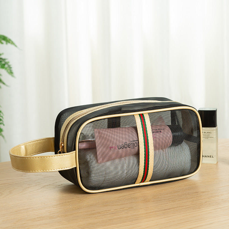 Mesh Toiletry Bag Set – Breathable Travel Makeup & Bath Storage Pouches (3-Piece)