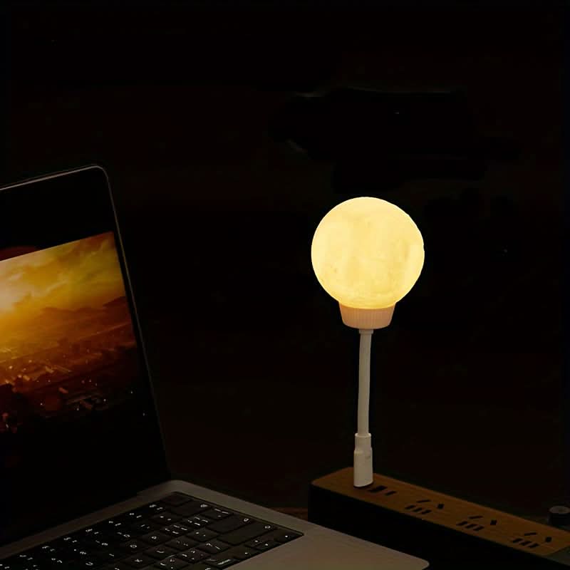 Voice-Activated Lunar Light Bedside Lamp