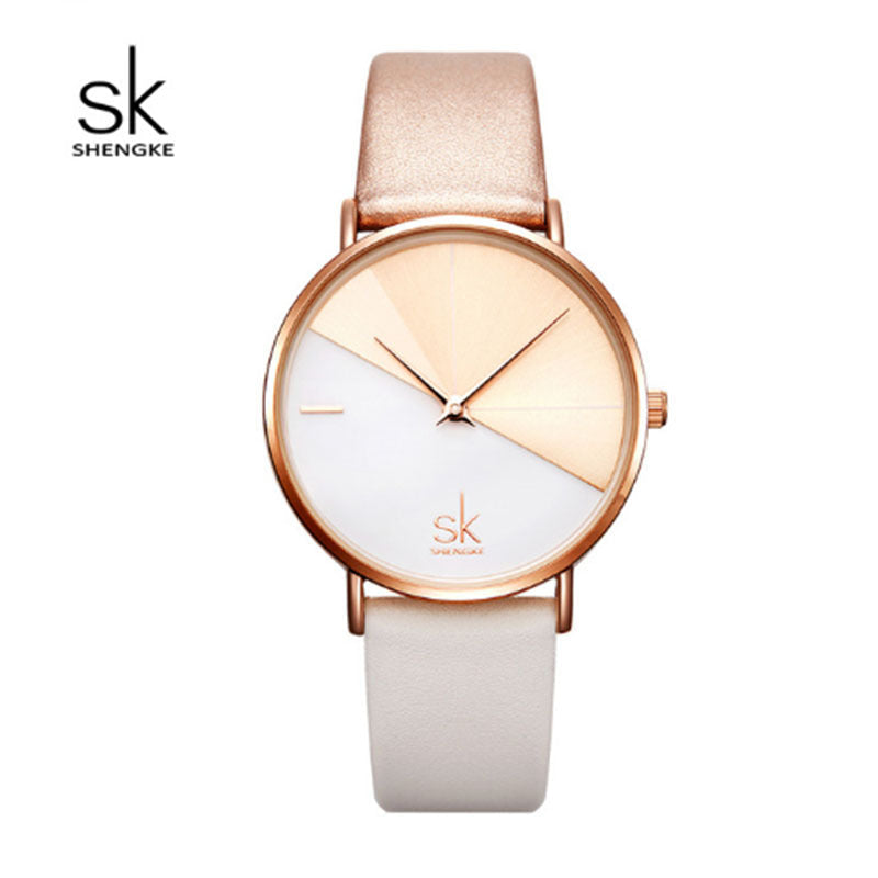 SK Women’s Quartz Watch – High-End Thin Strap Fashion Analog Timepiece