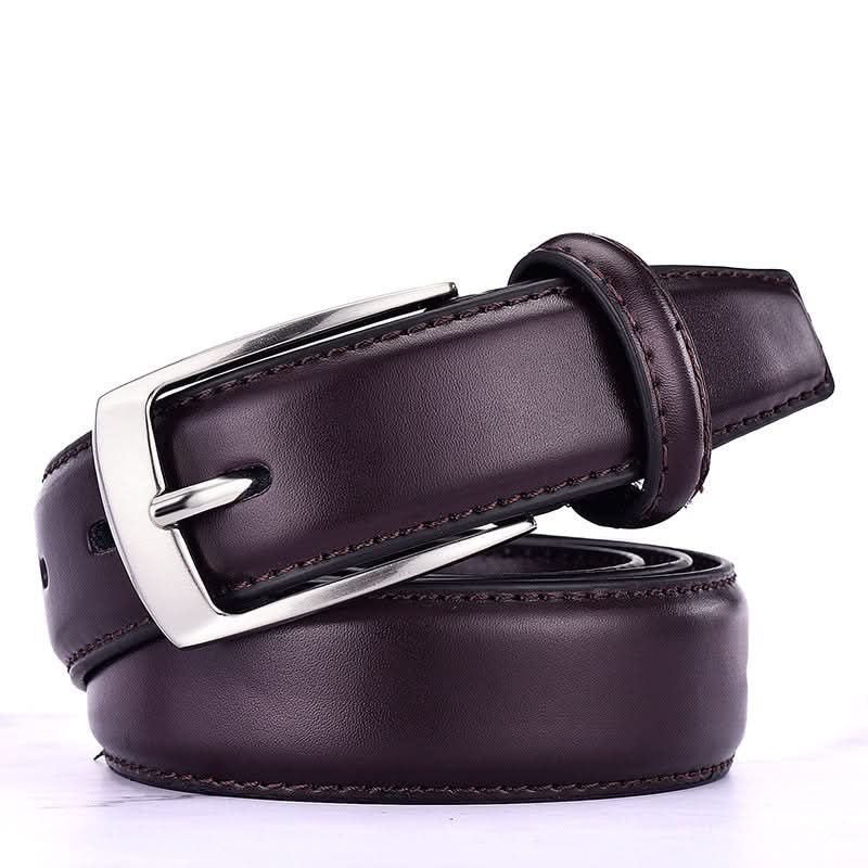 Classic Leather Pin Buckle Men's Belt