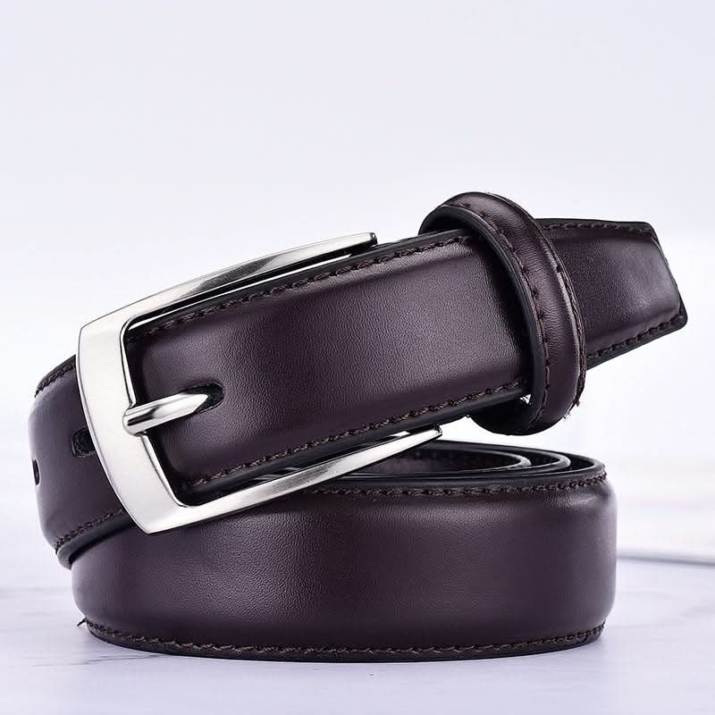 Classic Leather Pin Buckle Men's Belt