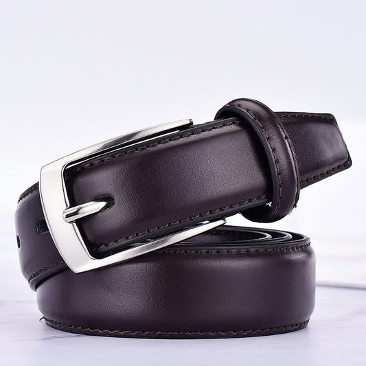 Classic Leather Pin Buckle Men's Belt