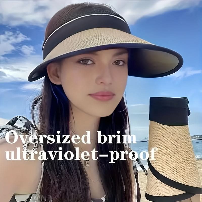 1-2pcs Summer Women's Sun Hat with Detachable Windproof Rope