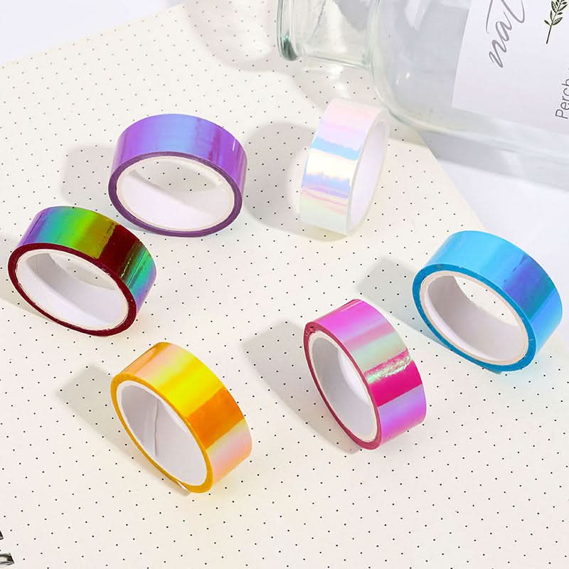 Set of 6 Waterproof Gradient Washi Tapes