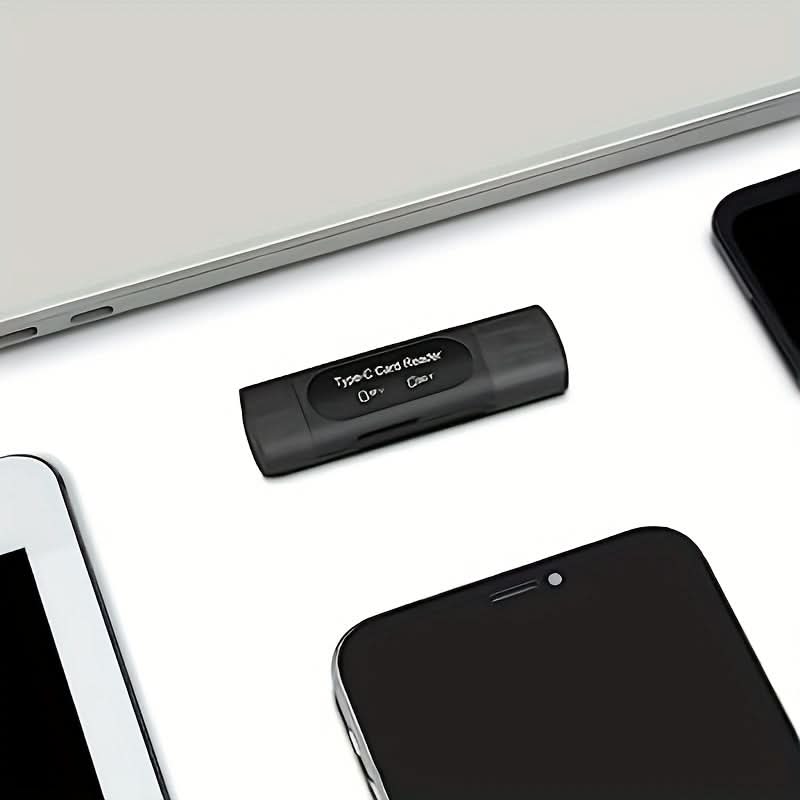 4-in-1 Dual Slot Card Reader - Type C/USB