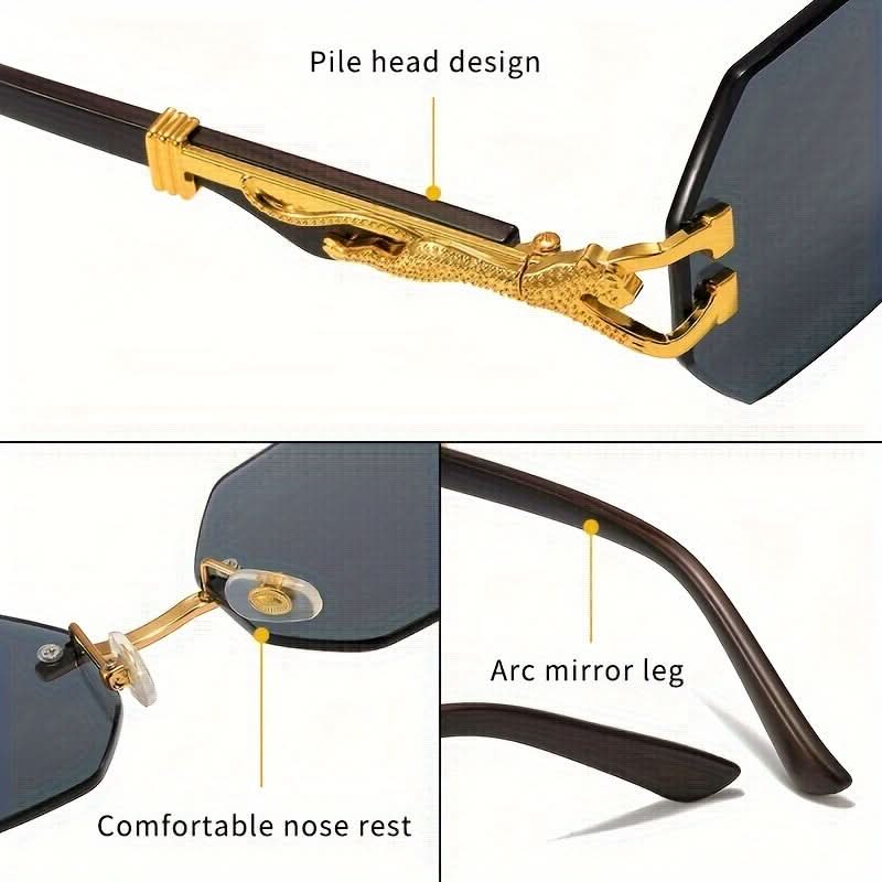 Classic Fashion Multi-Polygon Metal Glasses – Trendy Unisex Accessory