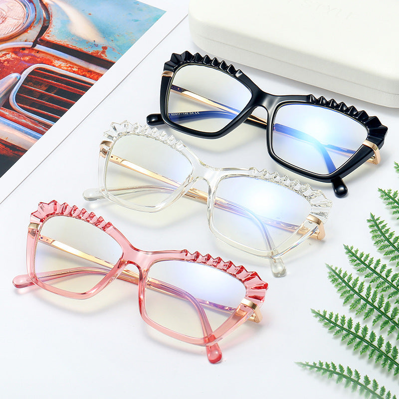 Women’s Anti-Blue Light Computer Glasses – Metal Frame With Flat Lens Eyewear