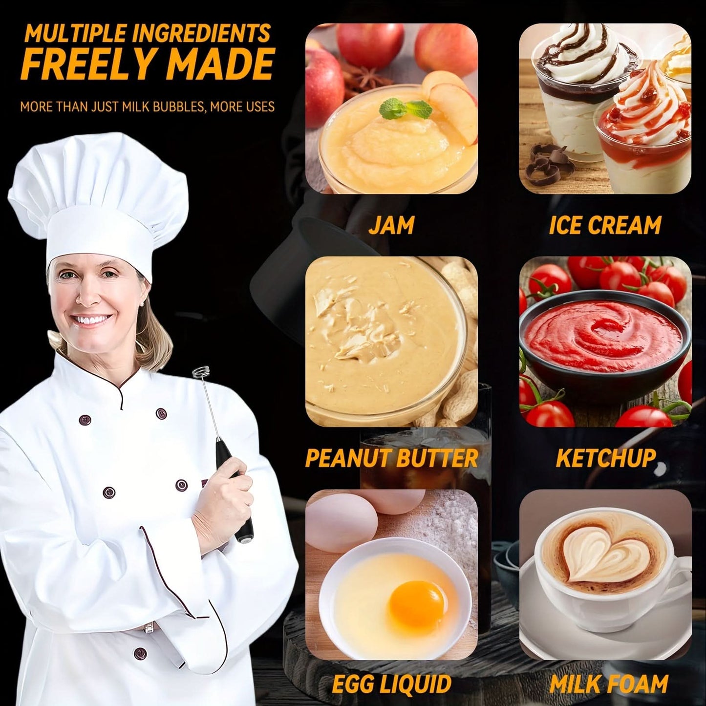 Portable Milk Frother – One-Touch Foam Maker