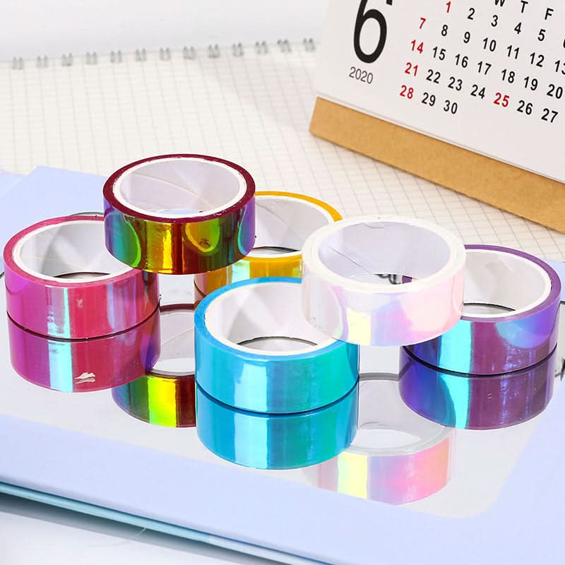 Set of 6 Waterproof Gradient Washi Tapes