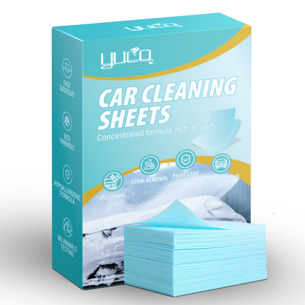 Car Glass Cleaning Film – Oil Film Remover, Decontamination Sheet & Streak-Free Windshield Cleaner