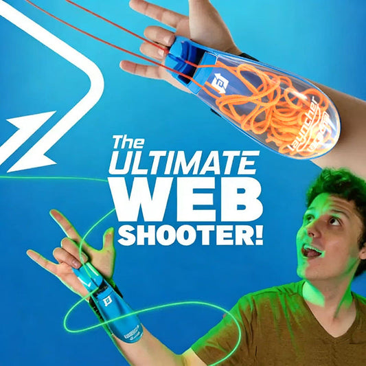 LED Rope Launcher Toy – Automatic Retractable String Shooter for Outdoor Fun & Stress Relief