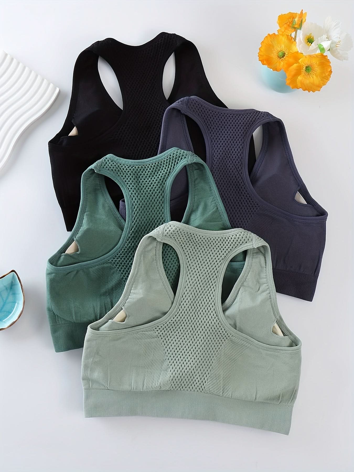 4-piece Pack Women’s Racerback Sports Bras