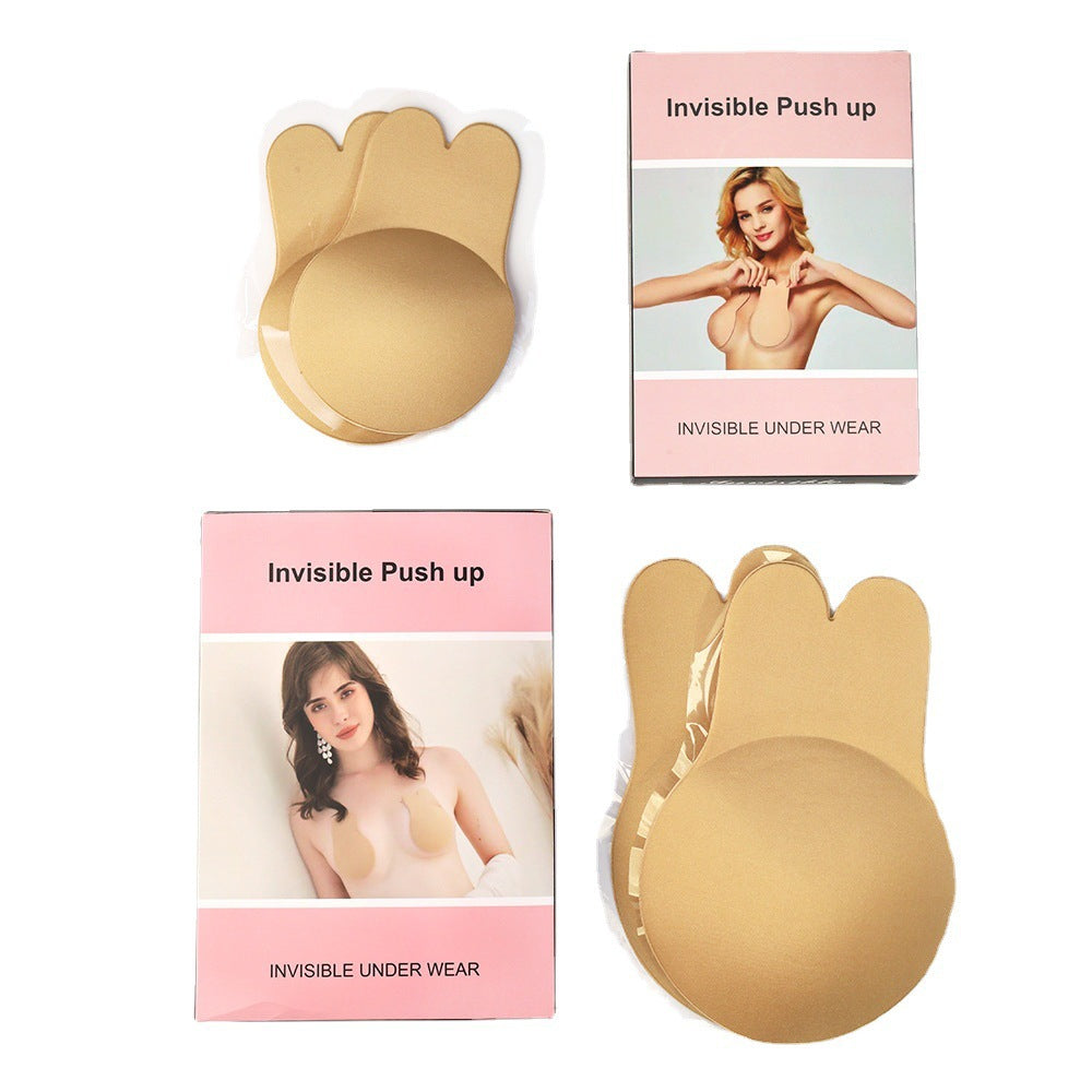 Women's Thin Breathable Invisible Strapless Bra Special Breast Patch for Bridal Wedding Dress