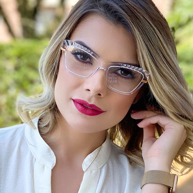 Women’s Anti-Blue Light Computer Glasses – Metal Frame With Flat Lens Eyewear