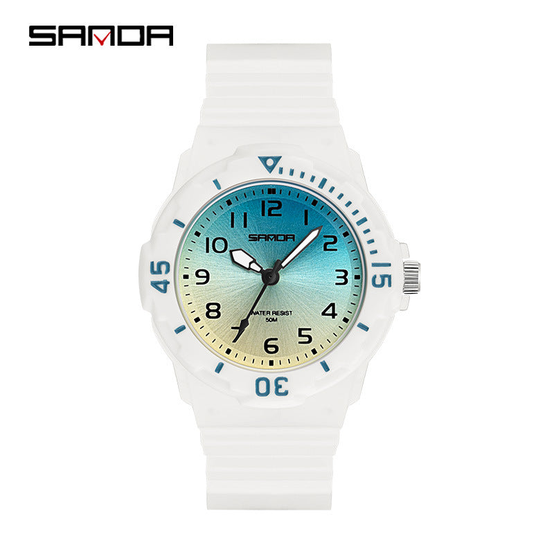 Sanda Dual Display Waterproof Sports Watch – Trendy Quartz Watch