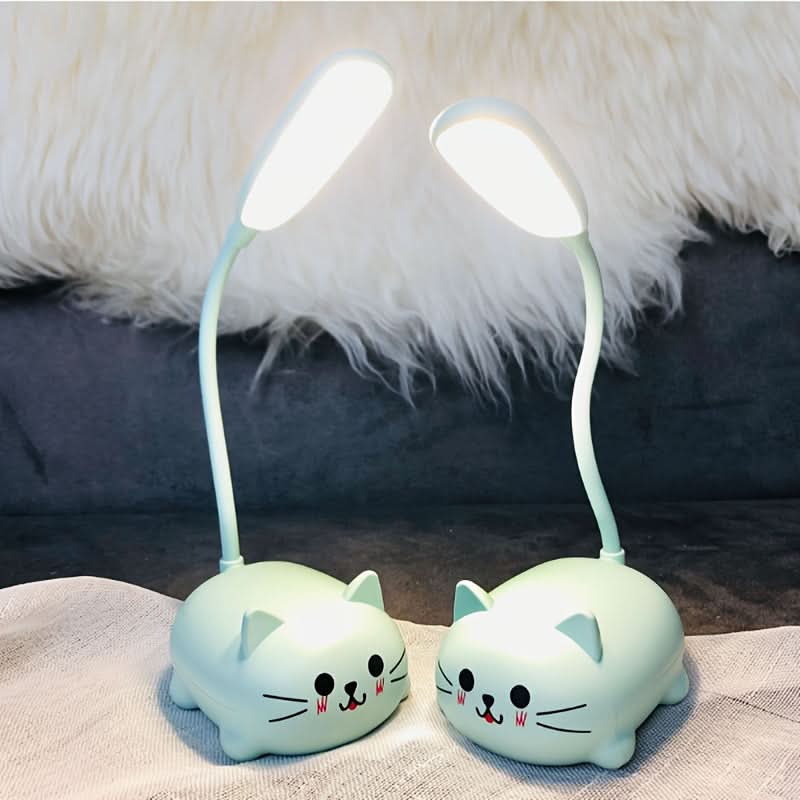 Cute Cartoon Cat LED Table Lamp – USB Rechargeable