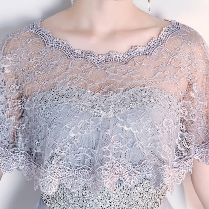 Women’s Lace Cape Shawl – Lightweight Sheer Cover-Up for Dresses & Bridesmaid Looks