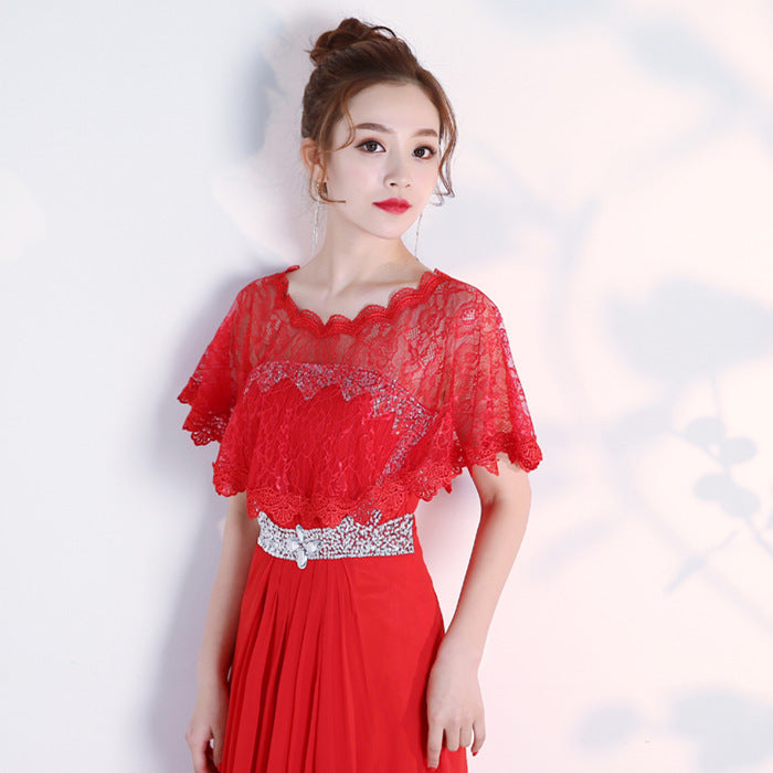 Women’s Lace Cape Shawl – Lightweight Sheer Cover-Up for Dresses & Bridesmaid Looks