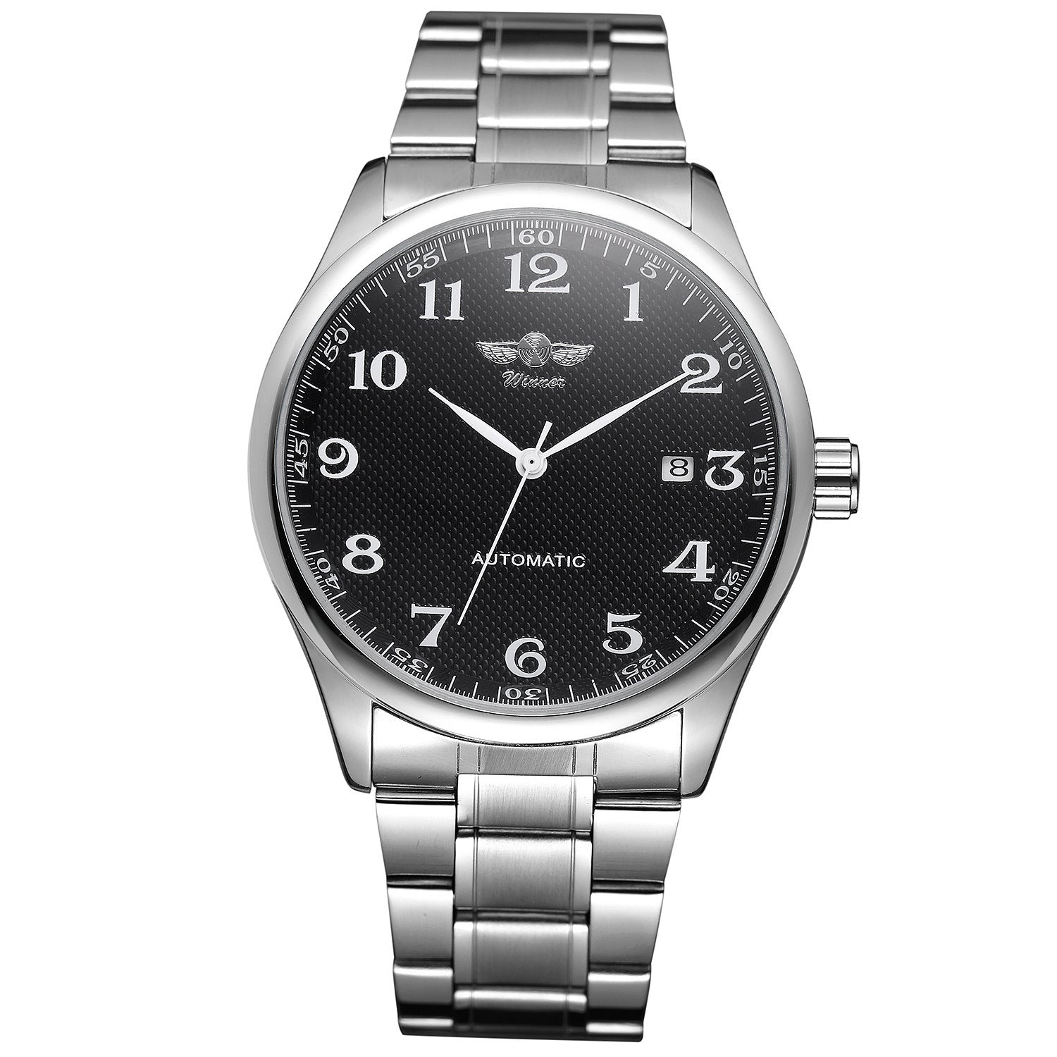T-Winner Men’s Automatic Mechanical Watch – Retro Stainless Steel Band