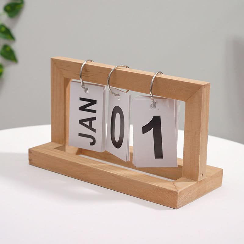 Wooden Flip Calendar