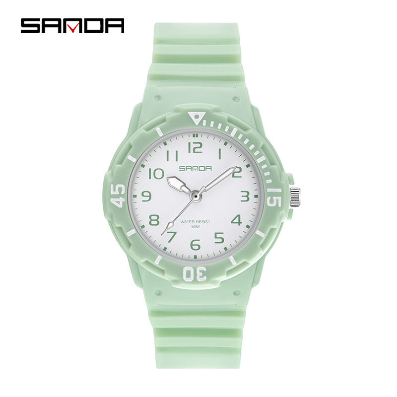 Sanda Dual Display Waterproof Sports Watch – Trendy Quartz Watch