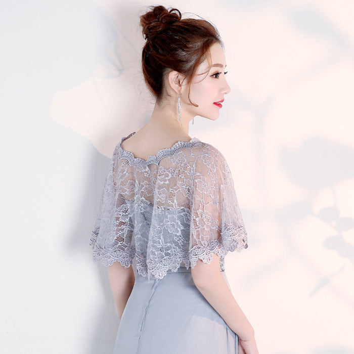 Women’s Lace Cape Shawl – Lightweight Sheer Cover-Up for Dresses & Bridesmaid Looks