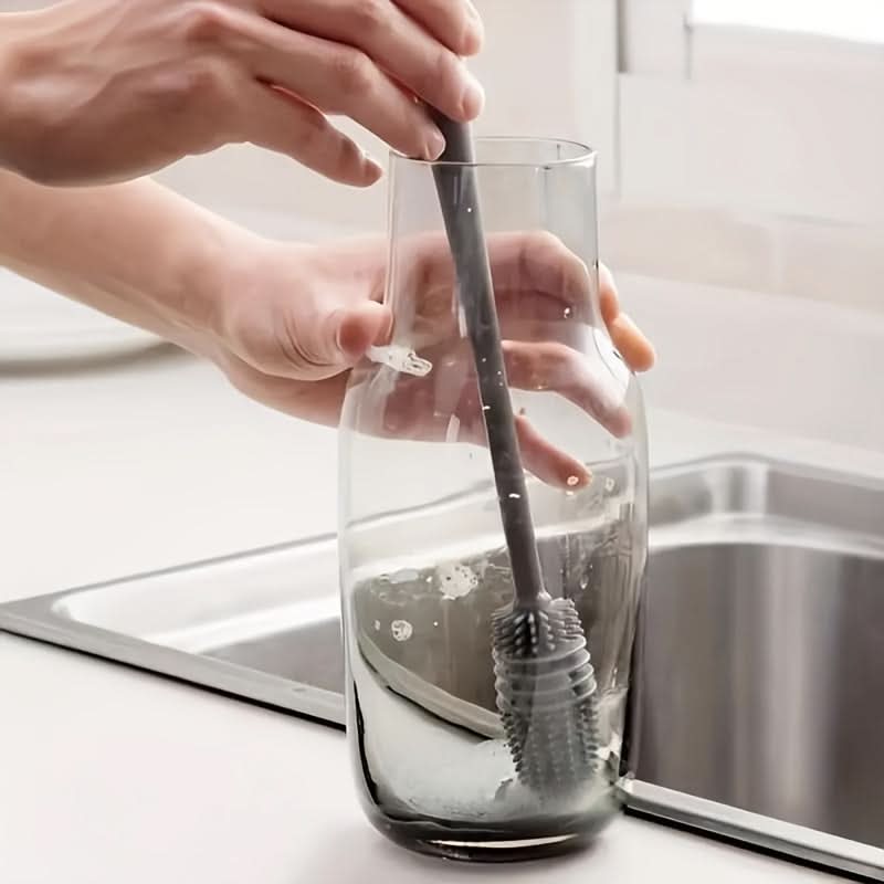 Long-Handle Silicone Bottle & Cup Brush