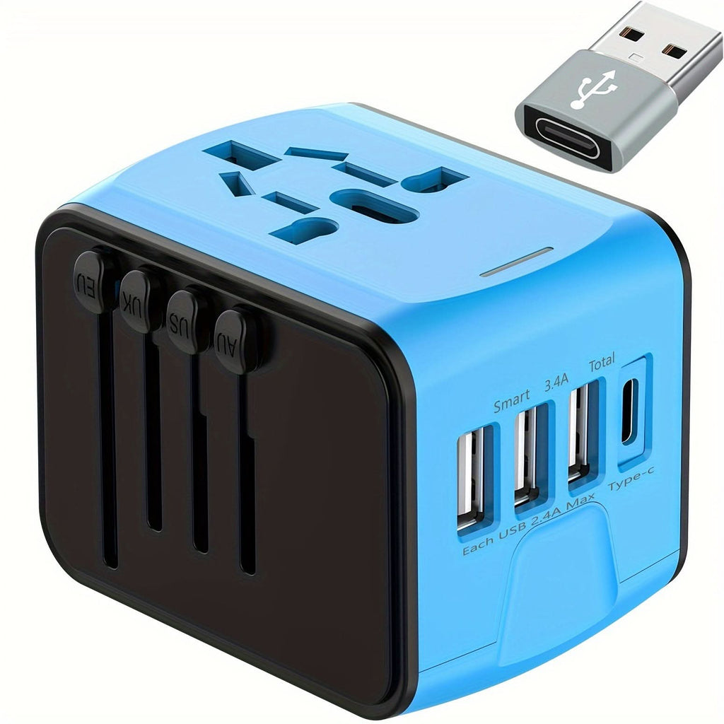 Universal Travel Plug Adapter with USB-C & USB-A