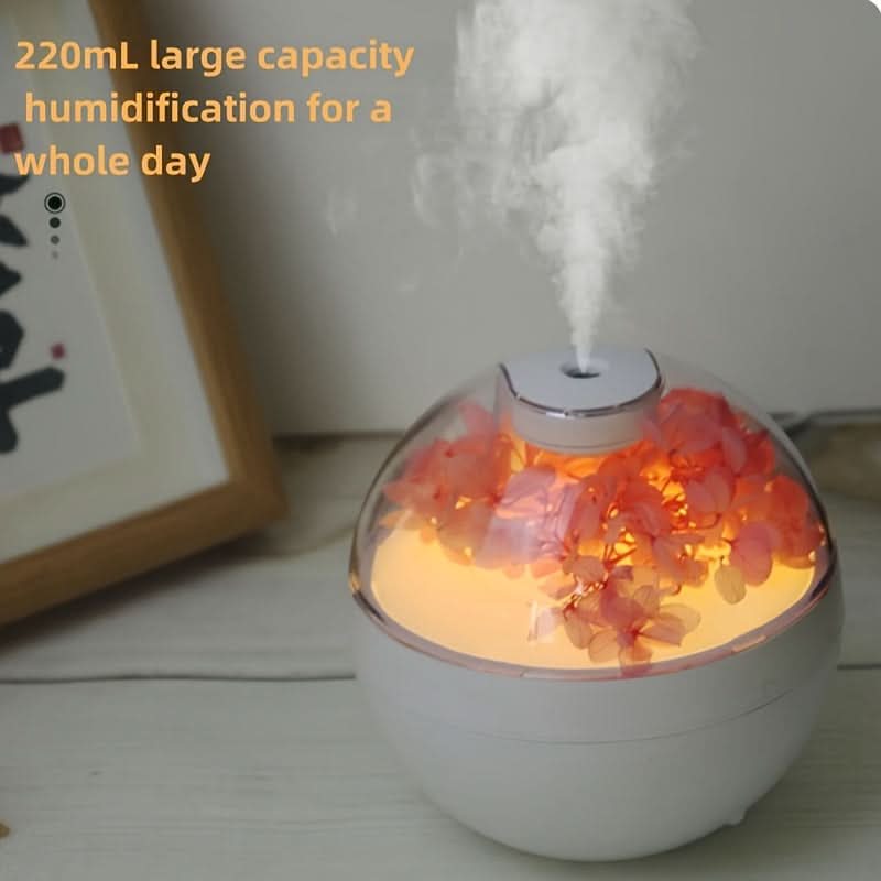USB Powered Flower Humidifier with Aromatherapy