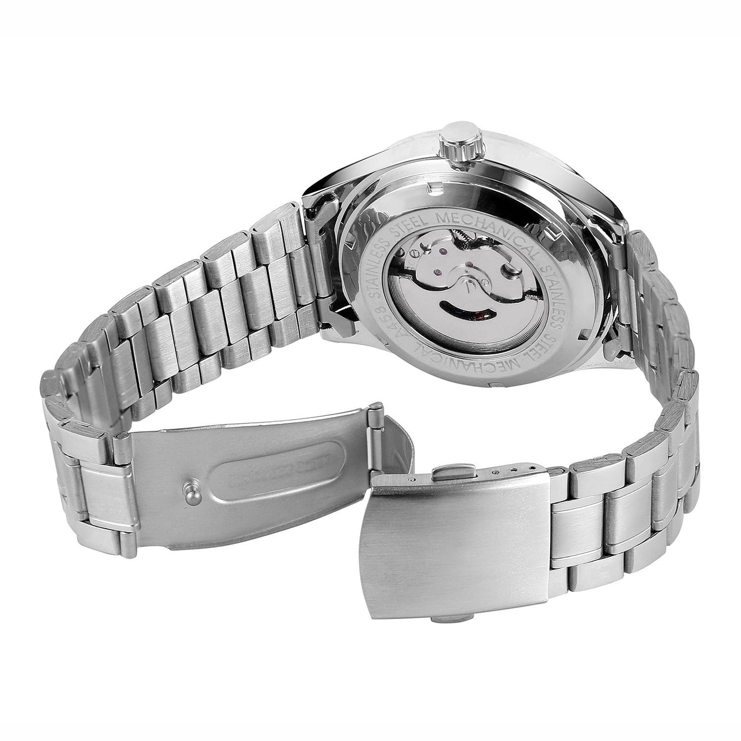 T-Winner Men’s Automatic Mechanical Watch – Retro Stainless Steel Band
