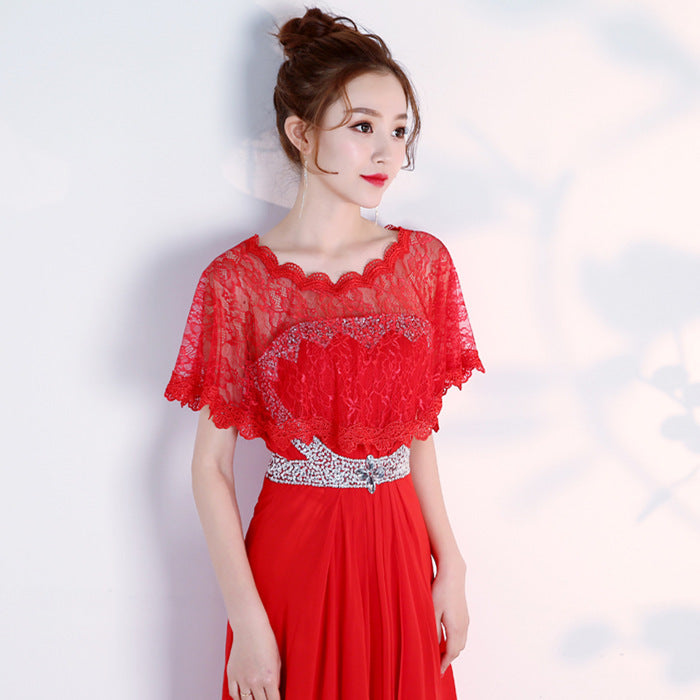 Women’s Lace Cape Shawl – Lightweight Sheer Cover-Up for Dresses & Bridesmaid Looks