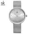 SK Women’s Quartz Watch – Romantic Star Dial, Leather Strap, Fashion Casual Design