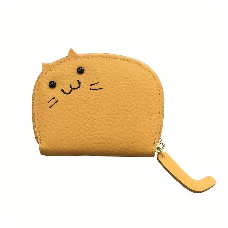 Cute Cat Card Holder for Women – Compact Multi-Card Wallet & Coin Purse