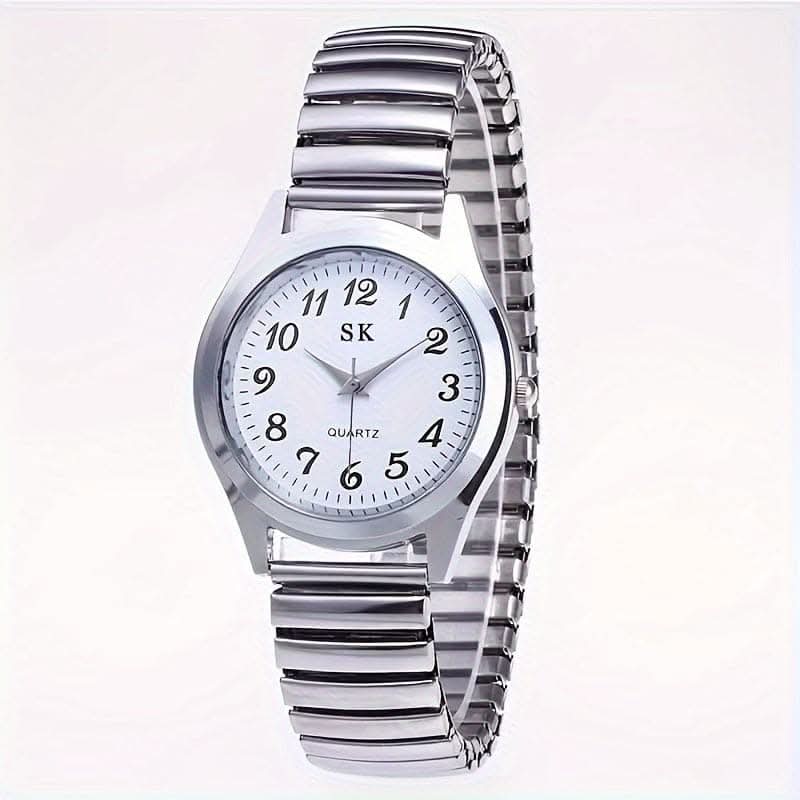 Vintage Round Pointer Quartz Watch – Classic Business Fashion