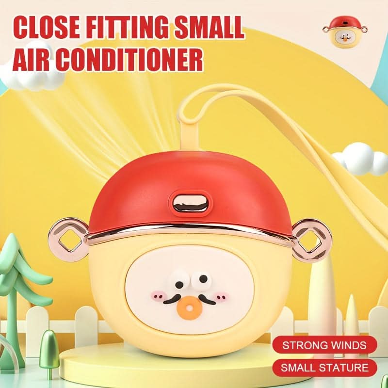 1/2/3PCS Yellow Mini USB Desk & Neck Fan – Hands-Free Waist-Hanging