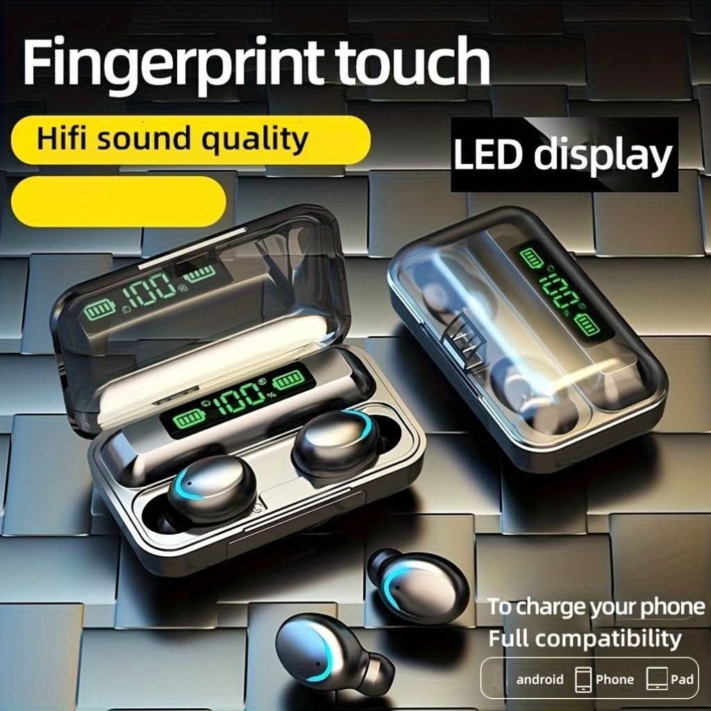 TWS Wireless Earbuds with Charging Case, Hi-Fi Stereo Sound