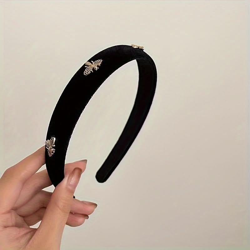 Lovely Bee Wide Brimmed Decorative Headband - Non-Slip Hair Hoop