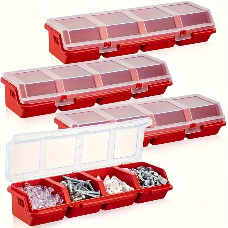4-Compartment Small Parts Organizer Box