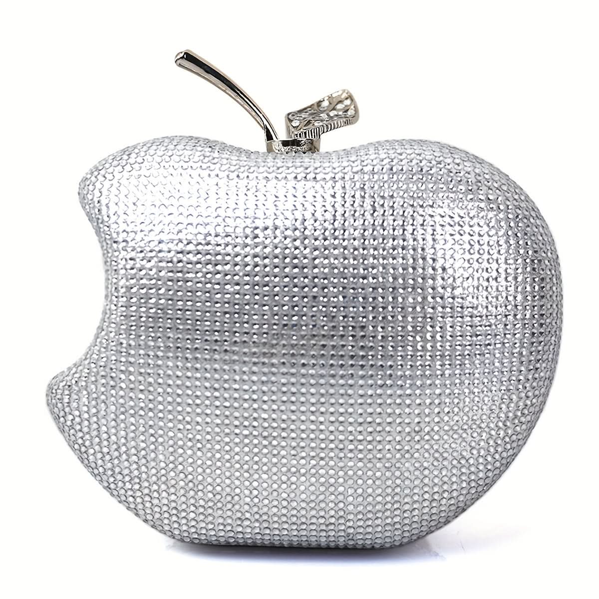 Rhinestone Apple-Shaped Clutch – Party Bag