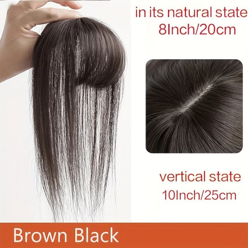 Vibrant Synthetic Hair Toppers with Bangs – Clip-In Hair Extensions