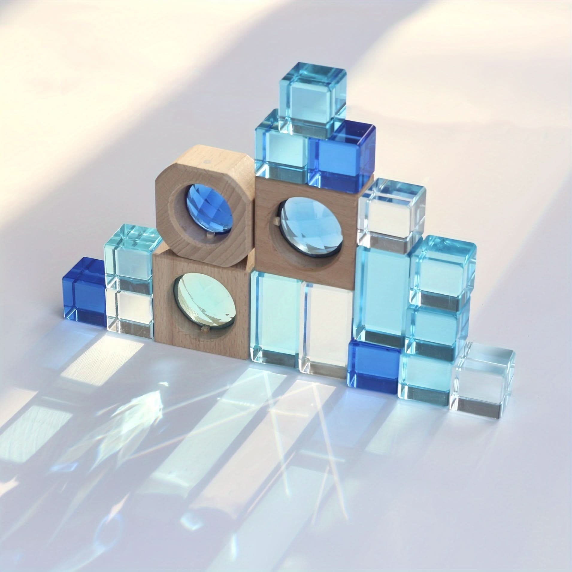 Colorful Acrylic Light & Shadow Blocks – Creative Stacking Toy for Kids