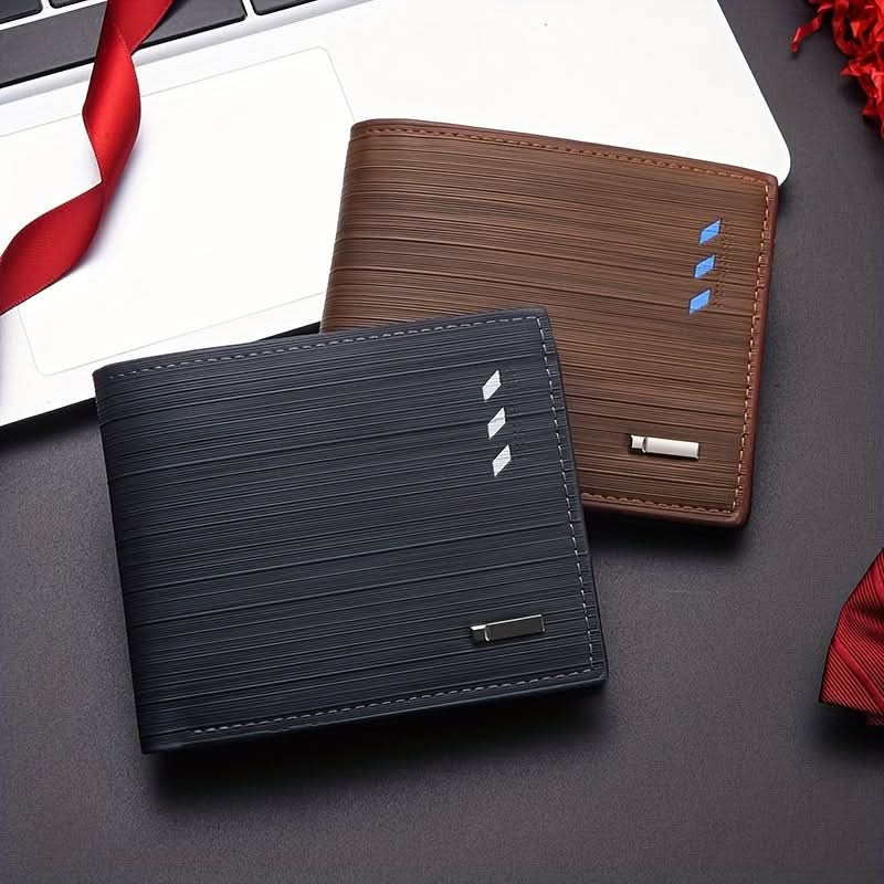 Stylish Black PU Leather Wallet with Money Clip and Zip Coin Purse
