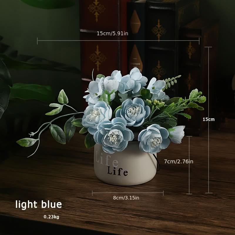 Nordic Inspired Hydrangea Ceramic Potted Artificial Flower