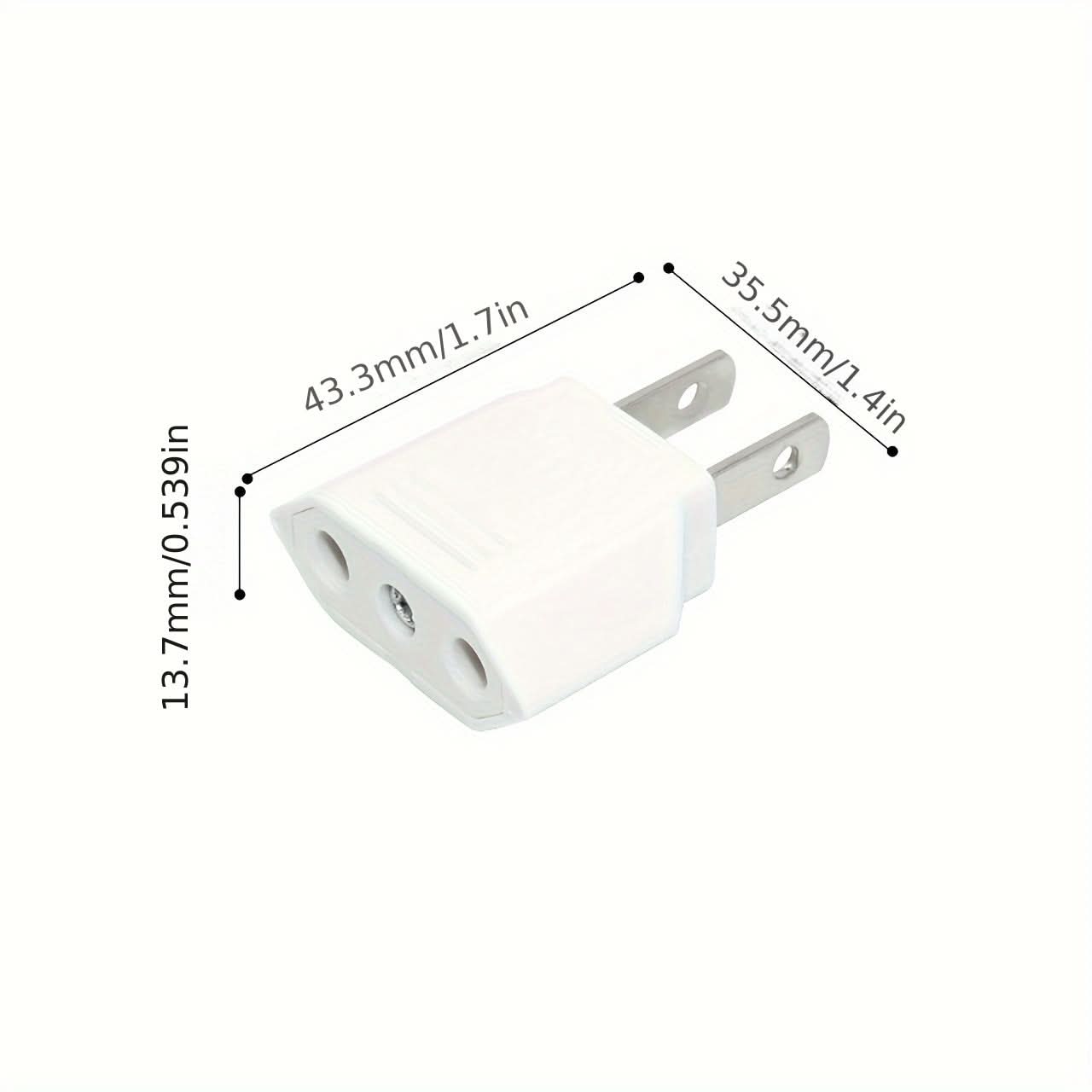 Pure Copper US to EU Plug Converter - Voltage 85V-265V